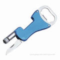 Popular Beverage Bottle Opener with Knife LED Flashlight, Small Orders Welcomed